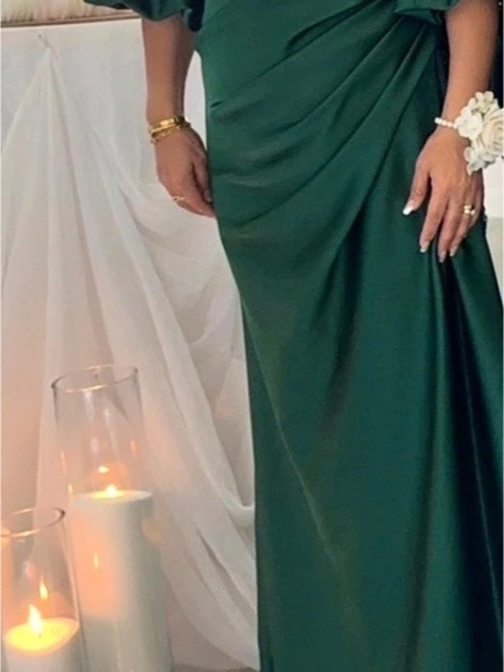 Green Off-Shoulder Maxi Dress Like New